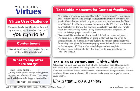Using we choose virtues