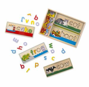 Melissa & Doug See & Spell Wooden With 8 Double-Sided Spelling Boards